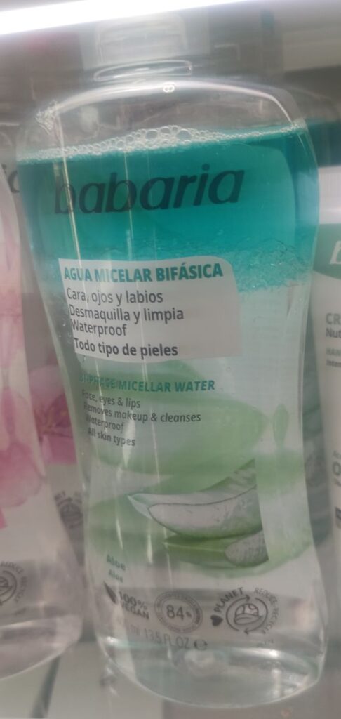agua micelar babaria aloe