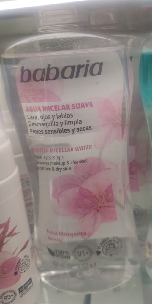 agua micelar babaria rosa mosqueta