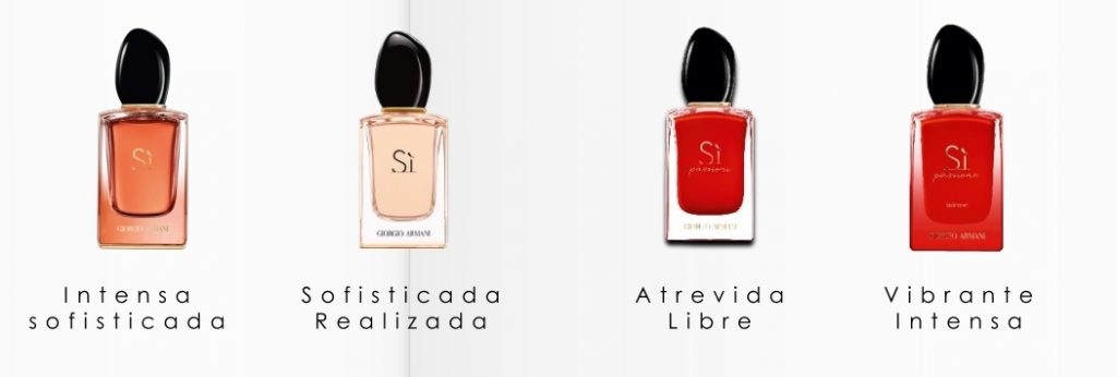 fragancias femeninas Sì Armani