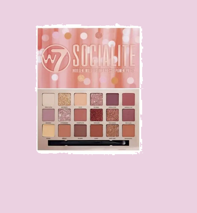paletas de sombras w7 socialite